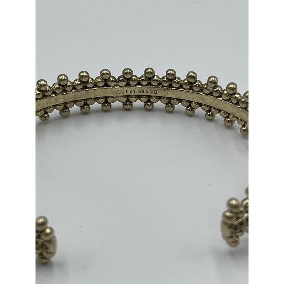 Lucky Brand Semi-Precious Gray Stones Gold Tone Thin Cuff Bracelet
Bollywood - Picture 4 of 10